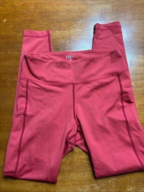 FOX Performance Women's Crimson High-Waist Leggings with Side Pocket